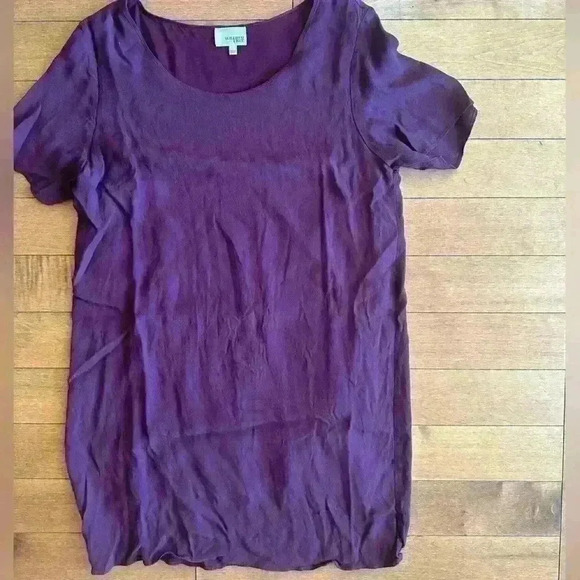 Wilfred Free | Teigan double lined tee shirt dress in  “blackberry” size large - Picture 4 of 4